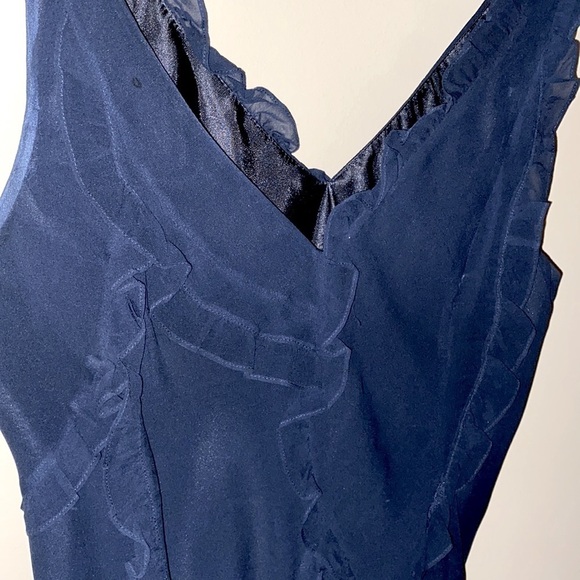 BCBG Silk ruffled dress. Royal blue - Picture 7 of 8